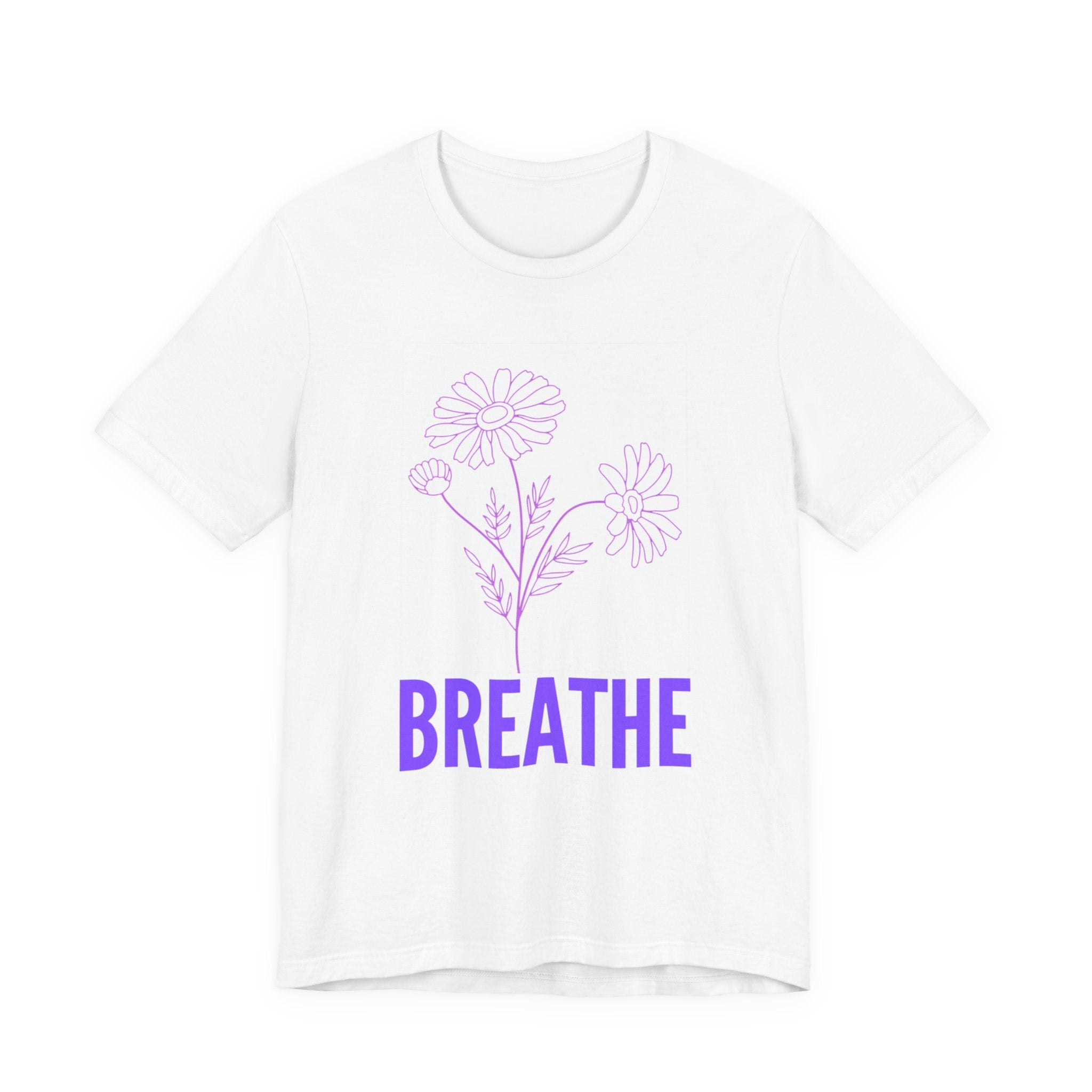 Breathe Floral Tee — Lavender Daisy Relaxation Shirt
