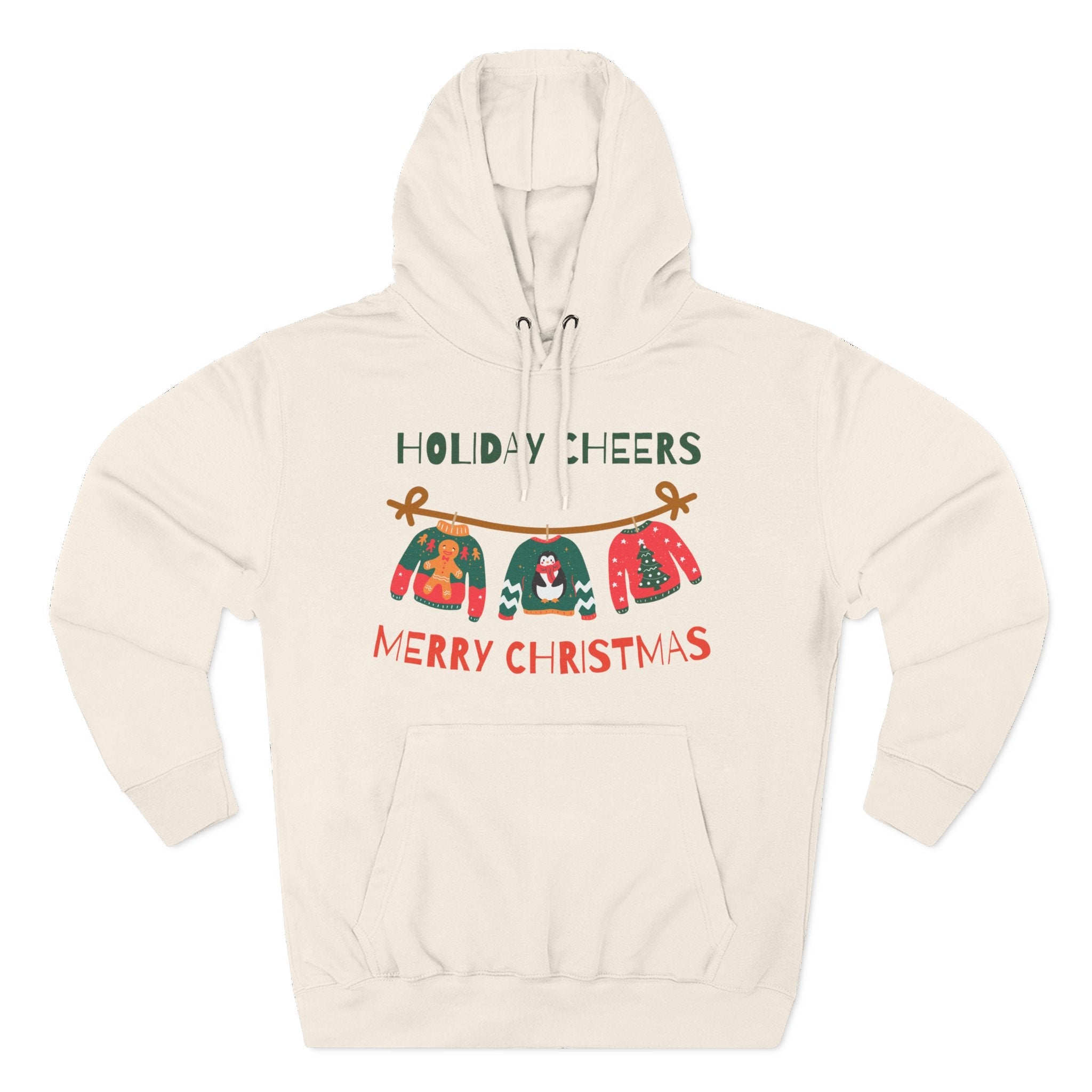 Christmas Holiday Cheers Hoodie - Merry Christmas Ugly Sweater Ornament Design