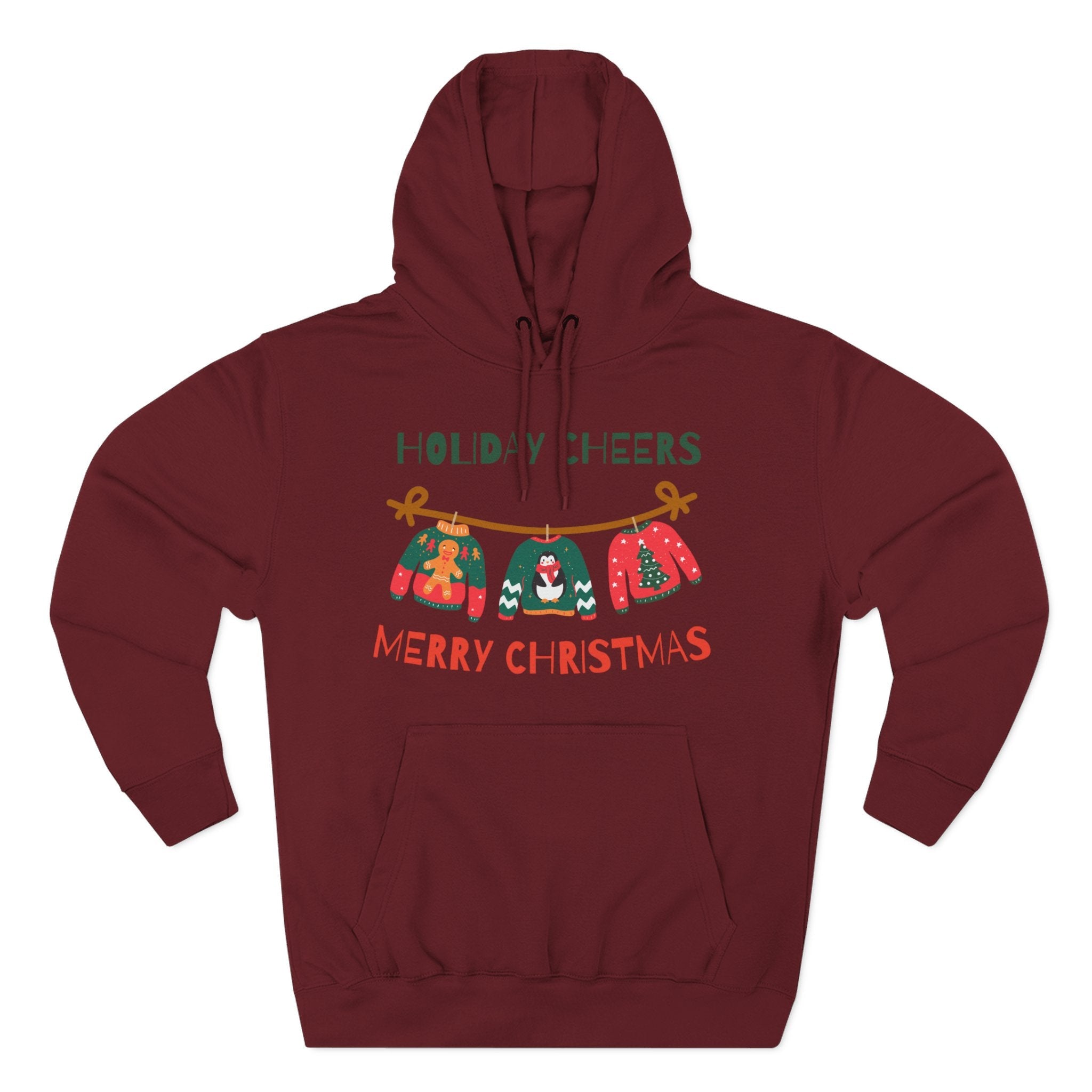Christmas Holiday Cheers Hoodie - Merry Christmas Ugly Sweater Ornament Design