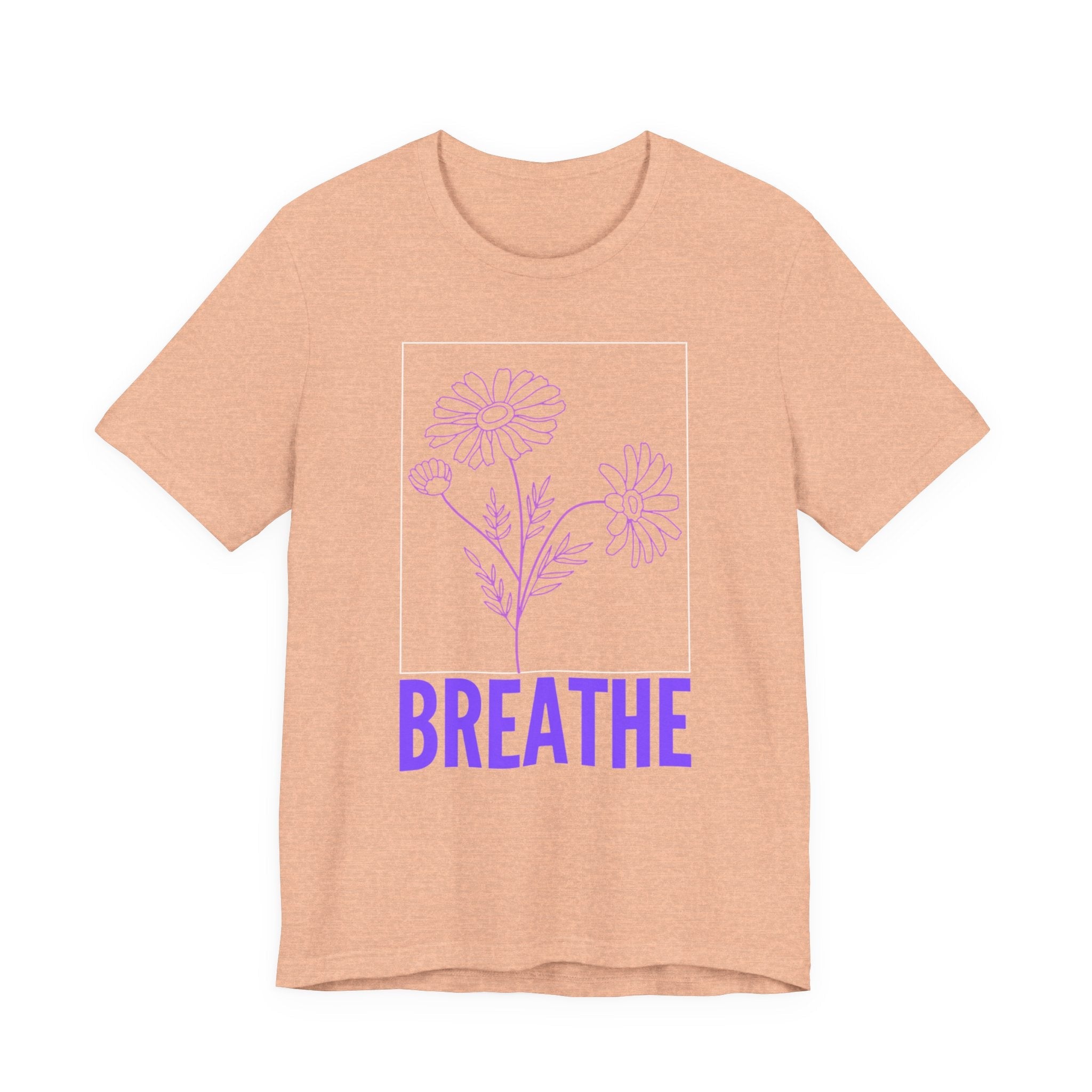 Breathe Floral Tee — Lavender Daisy Relaxation Shirt