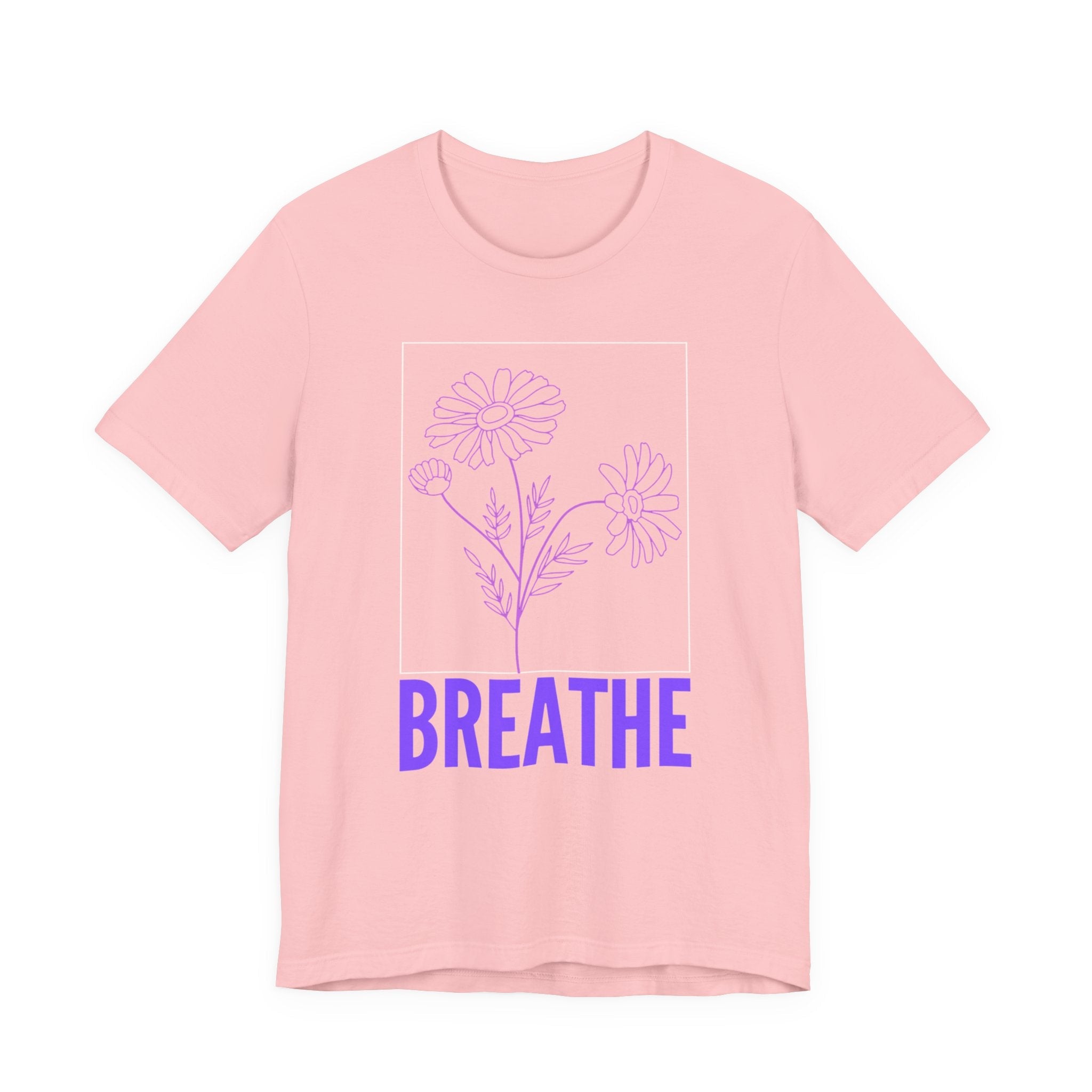 Breathe Floral Tee — Lavender Daisy Relaxation Shirt