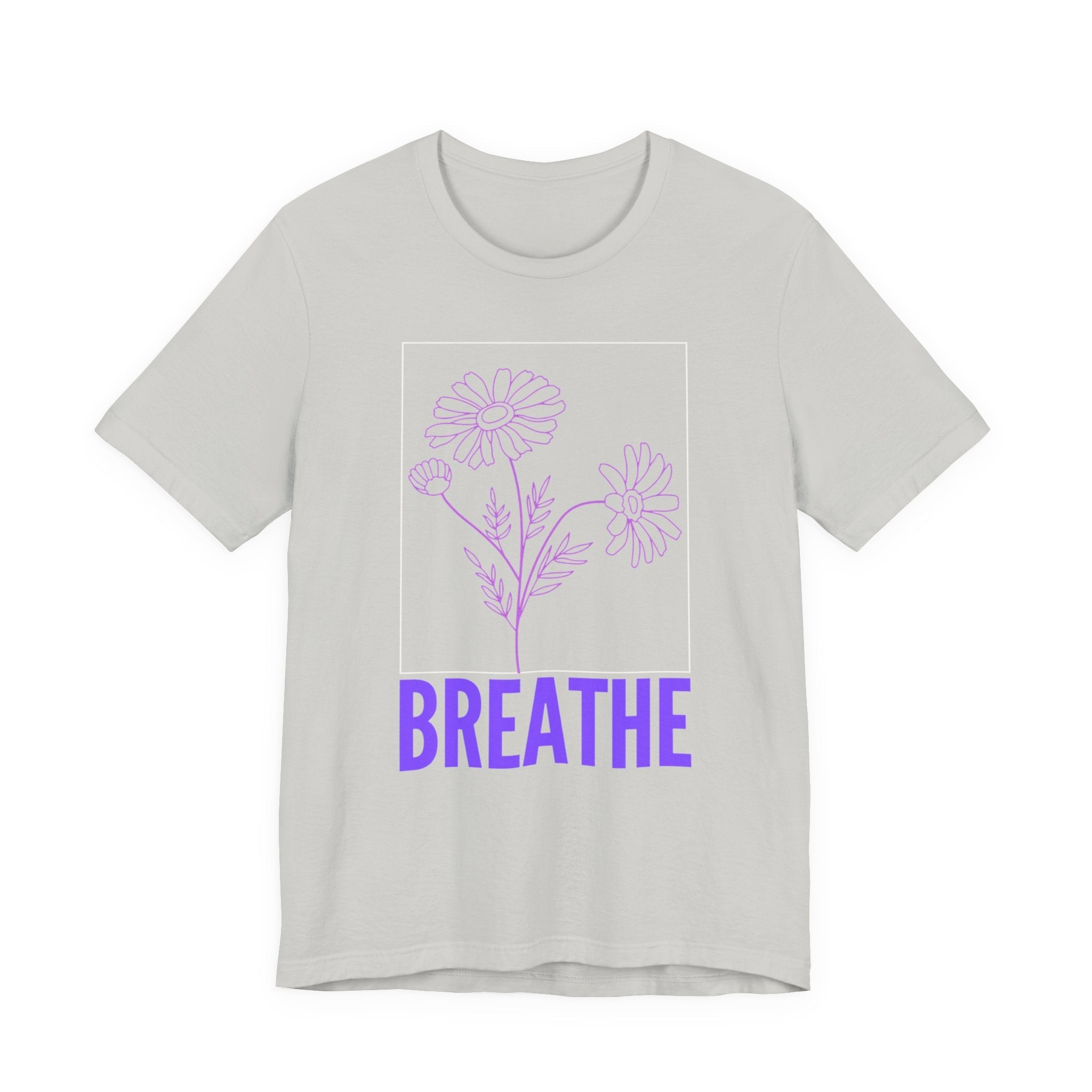 Breathe Floral Tee — Lavender Daisy Relaxation Shirt