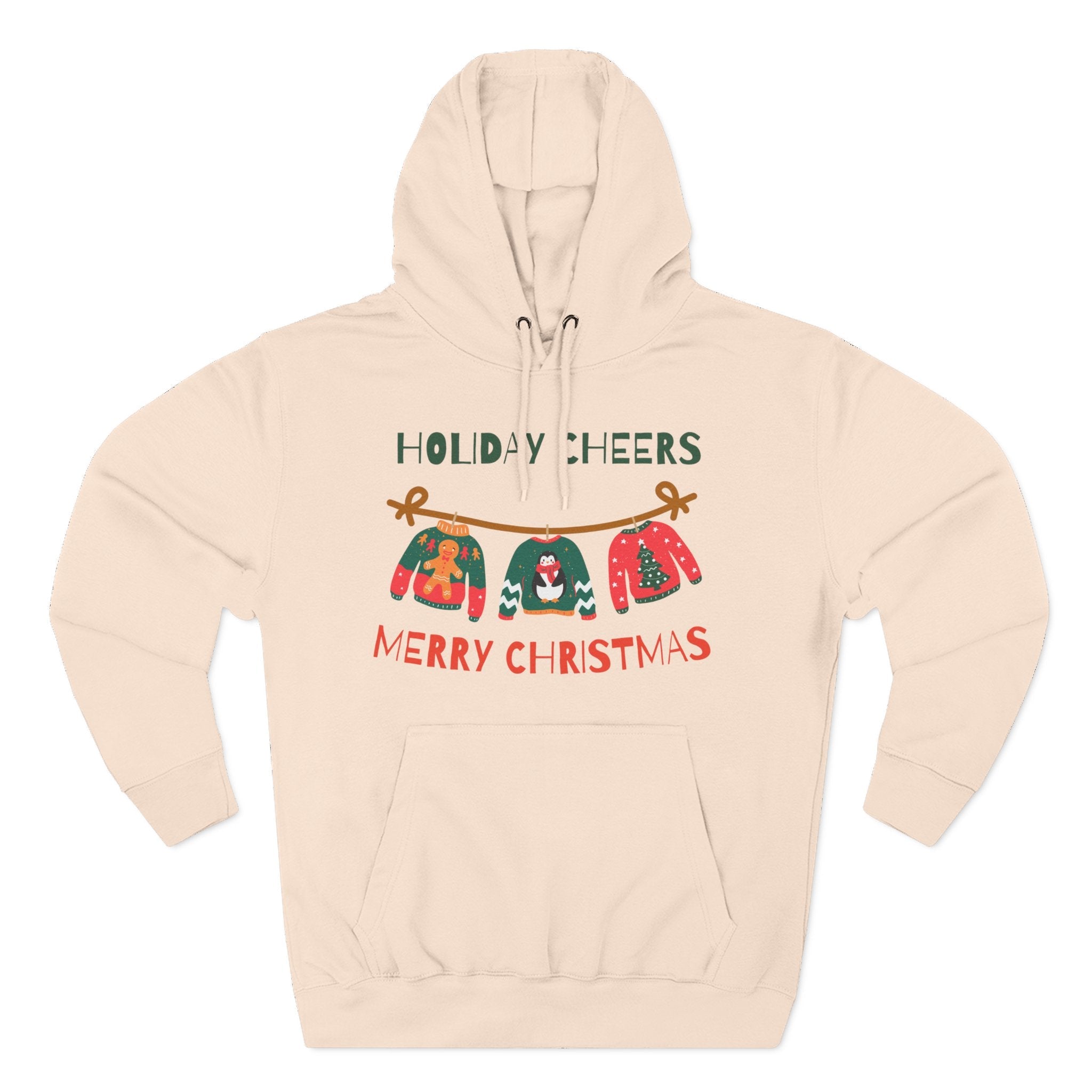 Christmas Holiday Cheers Hoodie - Merry Christmas Ugly Sweater Ornament Design