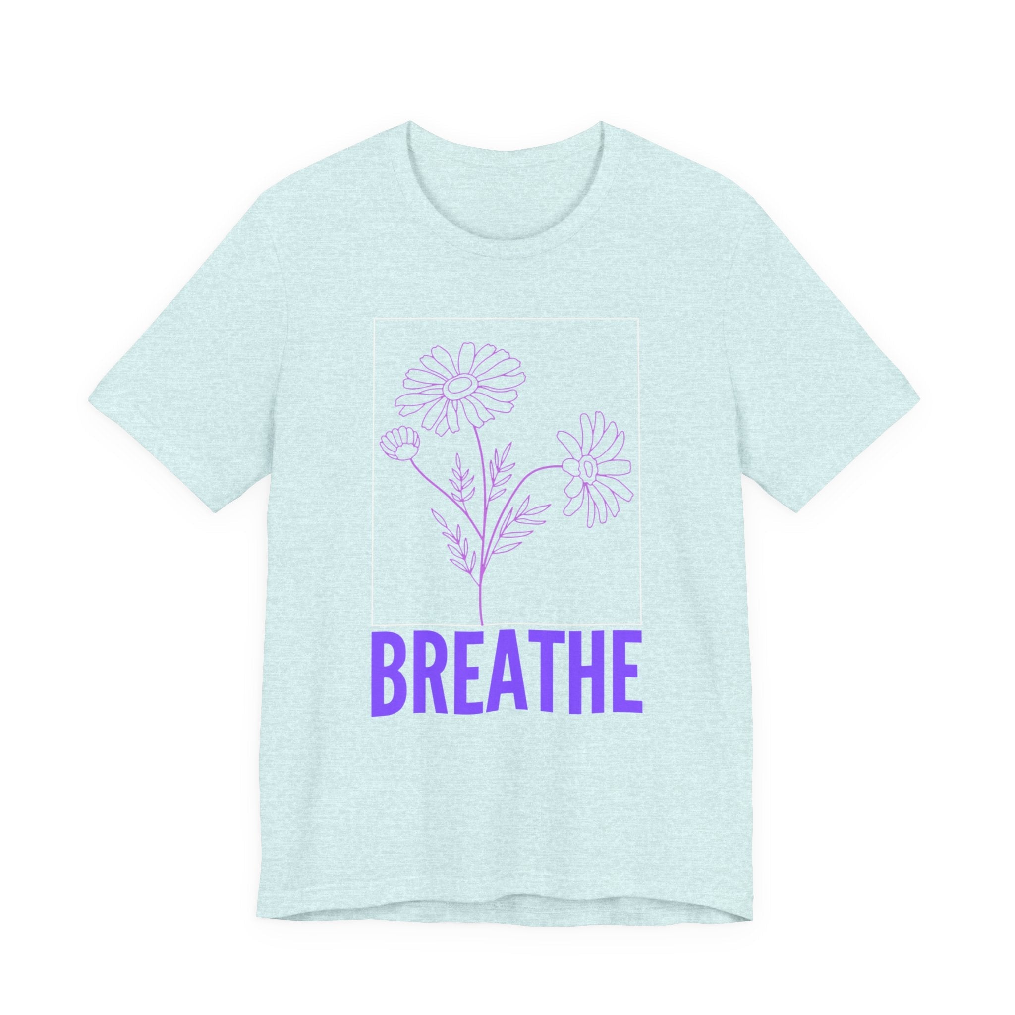 Breathe Floral Tee — Lavender Daisy Relaxation Shirt