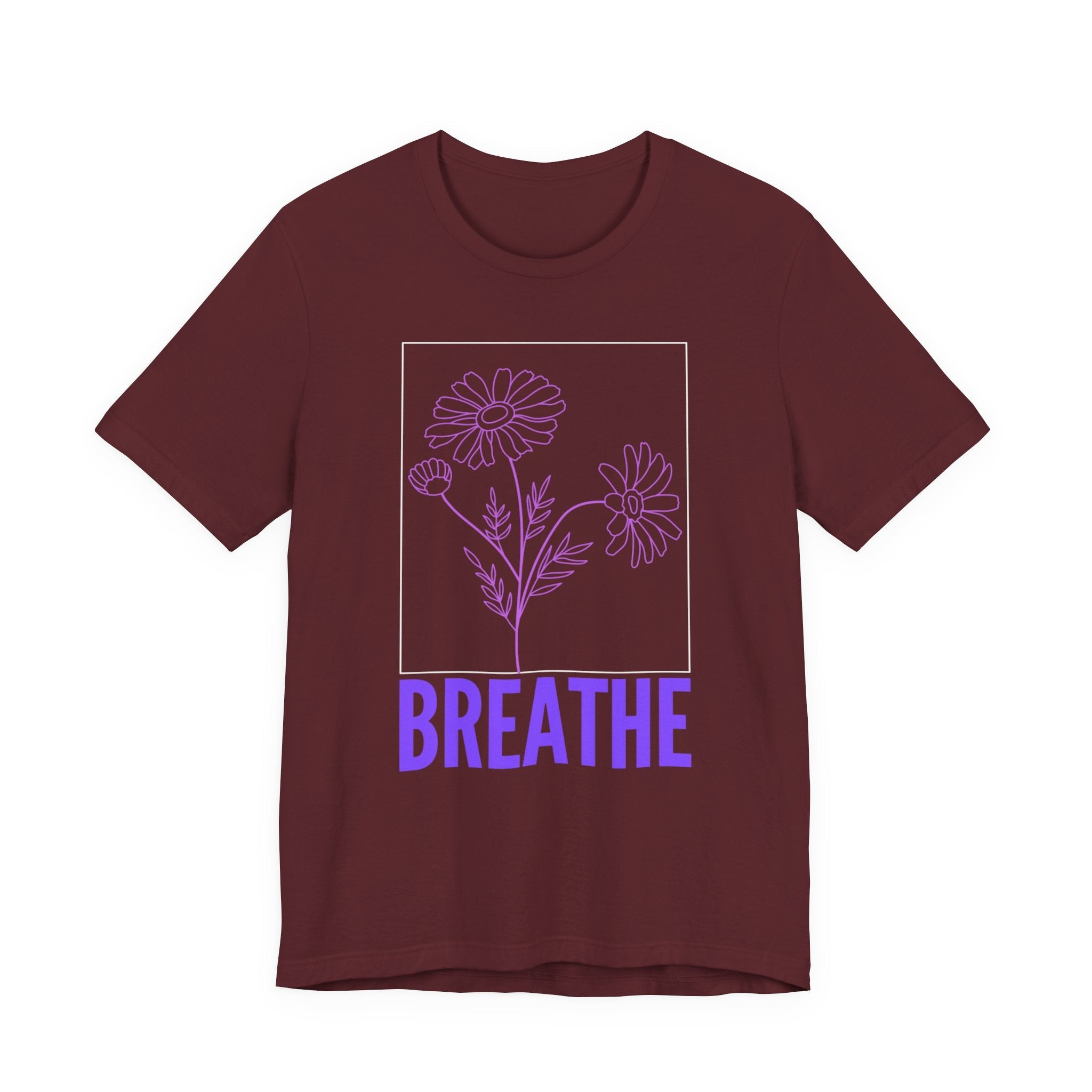 Breathe Floral Tee — Lavender Daisy Relaxation Shirt