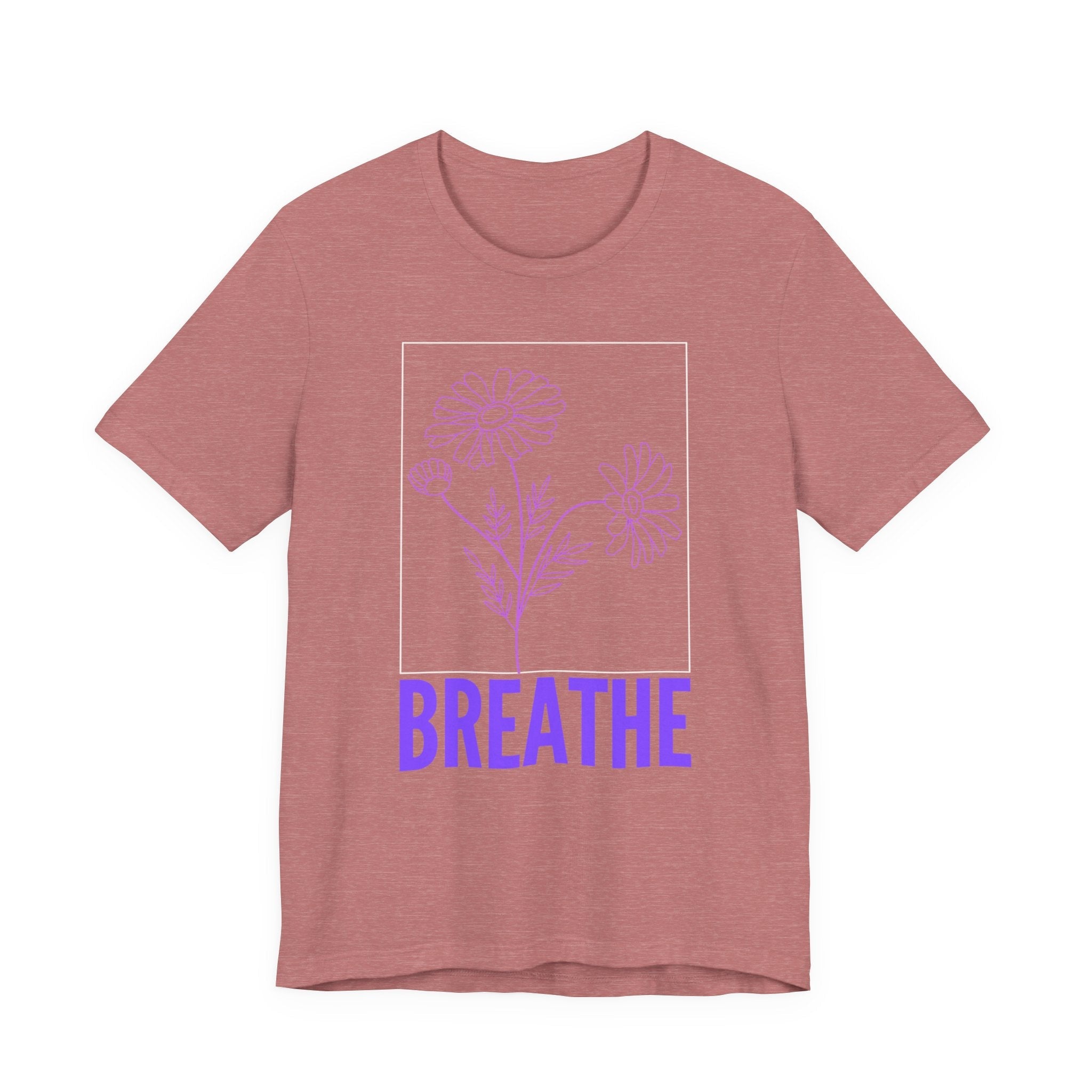 Breathe Floral Tee — Lavender Daisy Relaxation Shirt