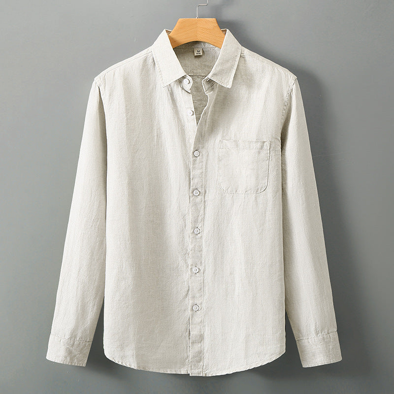 Linen Long Sleeve Loose Sun Protection Linen Shirt