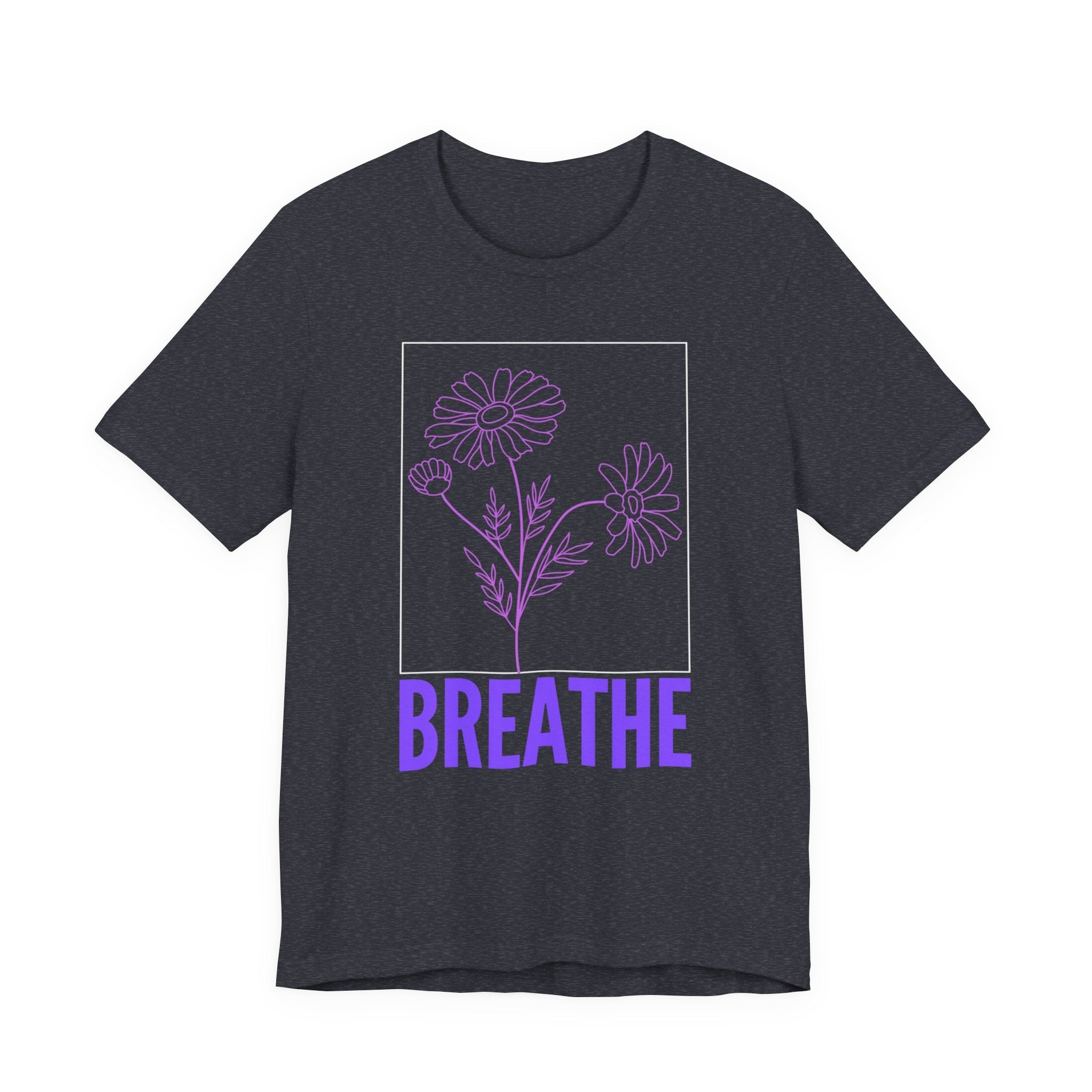 Breathe Floral Tee — Lavender Daisy Relaxation Shirt