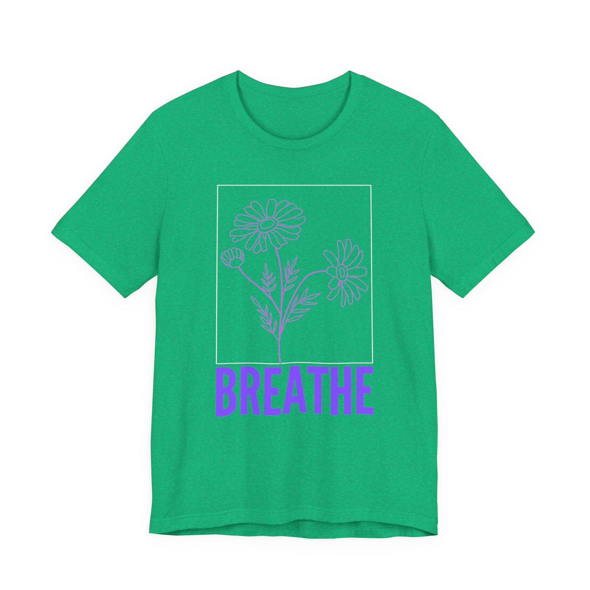 Breathe Floral Tee — Lavender Daisy Relaxation Shirt