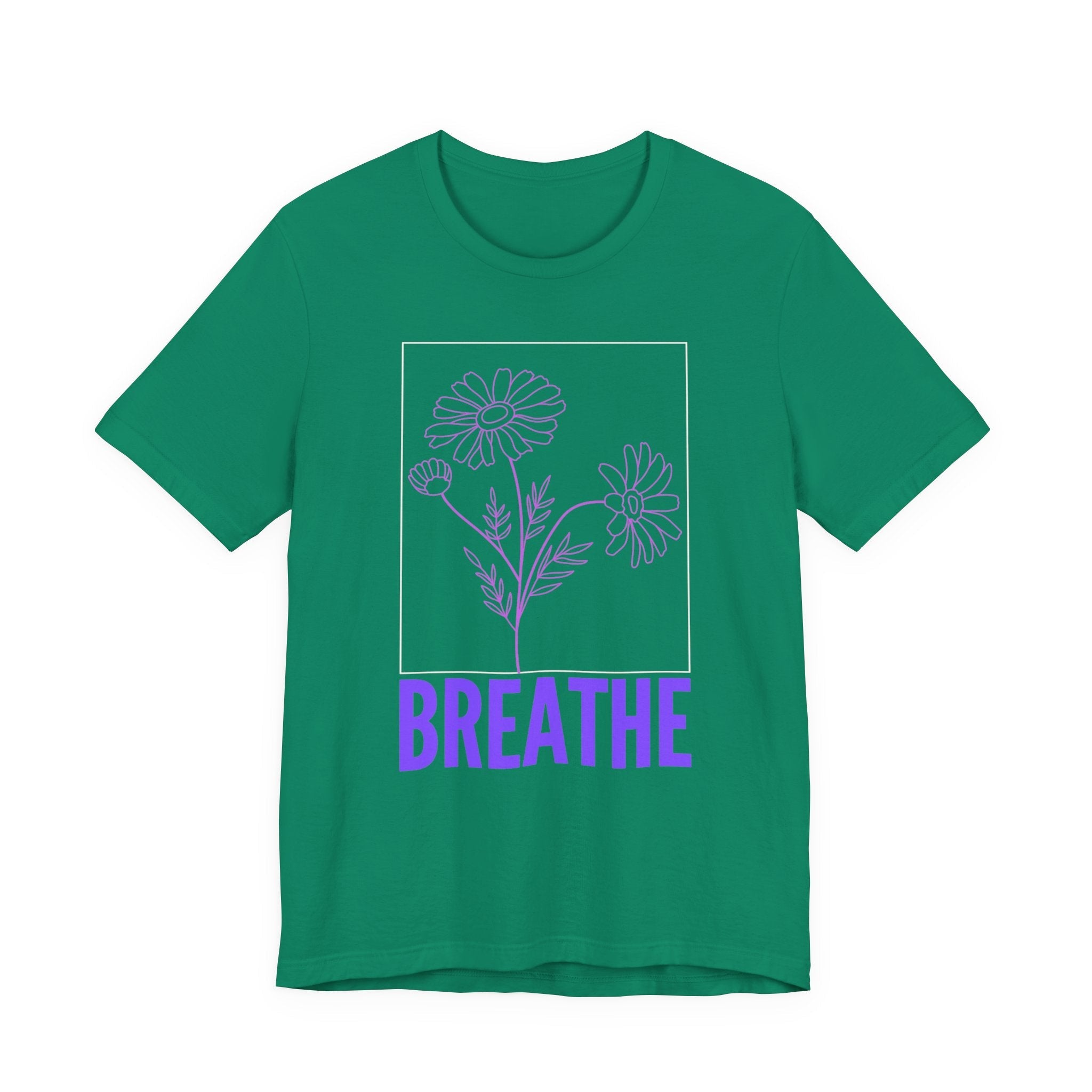 Breathe Floral Tee — Lavender Daisy Relaxation Shirt